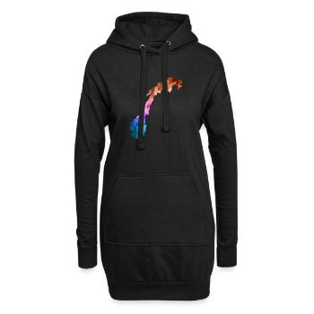 Norvège - Norvège - Norvège - Drapeau - Scandinavie - Sweat-shirt à capuche long Femme - noir - Devant