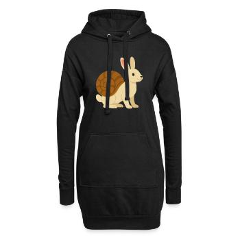 Lapin Escargot tout mignon - Sweat-shirt à capuche long Femme - noir - Devant
