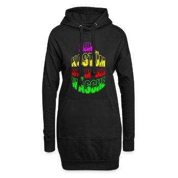 Mon costume est dans la tenue de carnaval de blanchisserie - Sweat-shirt à capuche long Femme - noir - Devant