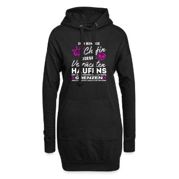 Patron de cette bande folle de cadeaux patron - Sweat-shirt à capuche long Femme - noir - Devant