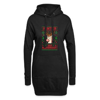 Le design de Noël « Renne » était complet - Sweat-shirt à capuche long Femme - noir - Devant