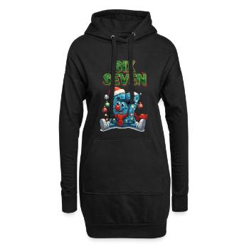 67 Six Seven Christmas 6 7 - Sweat-shirt à capuche long Femme - noir - Devant