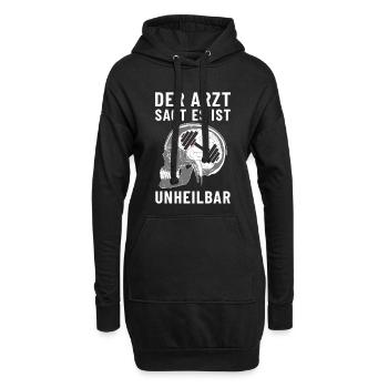 Le médecin dit que c'est incurable. Salle de sport cérébrale aux rayons X - Sweat-shirt à capuche long Femme - noir - Devant