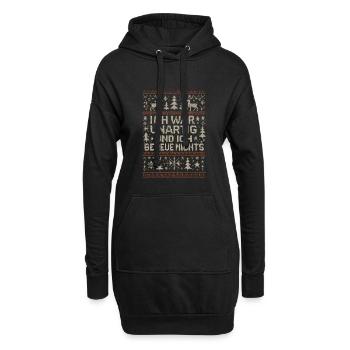 Noël moche J’ai été vilaine - Sweat-shirt à capuche long Femme - noir - Devant