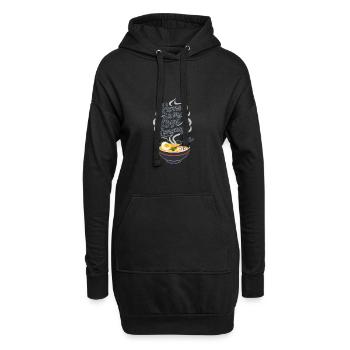 Kanagawa Wave Ramen Bowl Kawaii Japanese - Hoodie Dress - black - Front