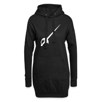 Degen Fechten Musketier Waffe Vektor - Hoodie-Kleid - Schwarz - Vorne