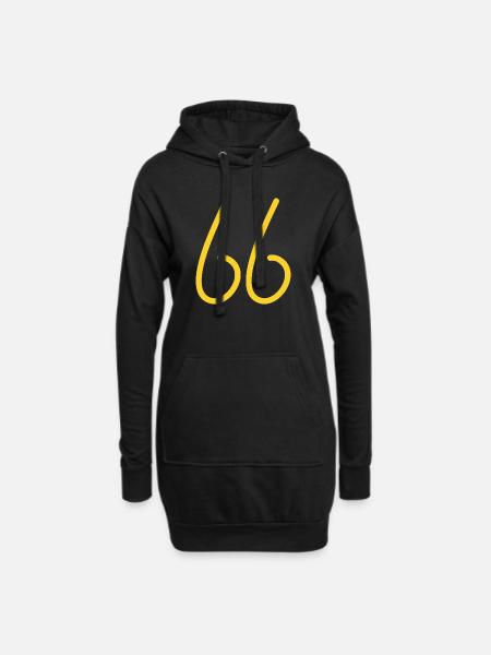 66 - Hoodie-Kleid - Schwarz