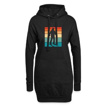 Skifahren Skifahrer ski  - Hoodie-Kleid - Schwarz - Vorne