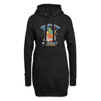Conception de nettoyage amusante - Sweat-shirt à capuche long Femme - noir - Devant
