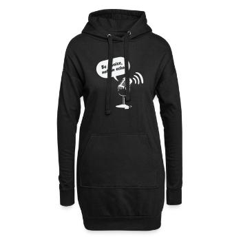 Be a Voice, Not an Echo - Hoodie-Kleid - Schwarz - Vorne