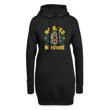 Sauvez les abeilles - Déclaration environnementale rétro - Sweat-shirt à capuche long Femme - noir - Devant