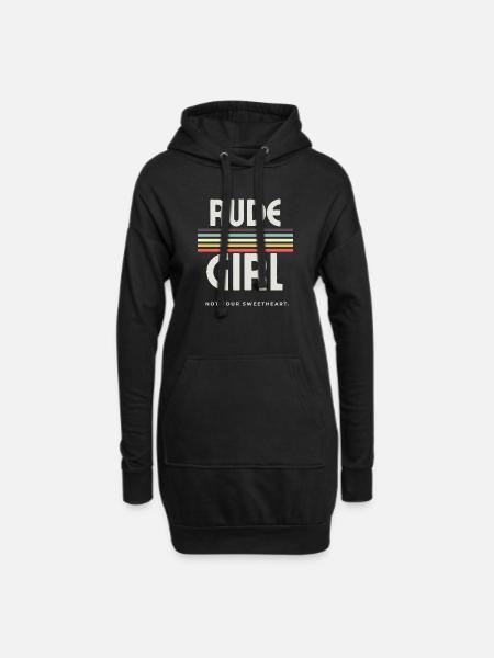 Rude Girl - Punk Aesthetic - Hoodie Dress - black