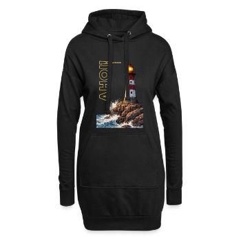 AHOI ! Marin - Sweat-shirt à capuche long Femme - noir - Devant