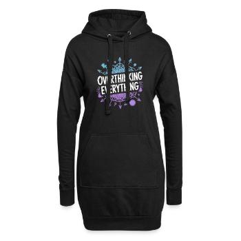Overthinking Everything ADHS Chaos - Hoodie-Kleid - Schwarz - Vorne