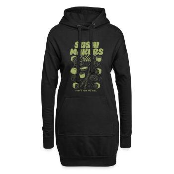 Club des Fabricants de Sushi - Sweat-shirt à capuche long Femme - noir - Devant