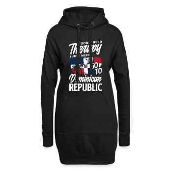 Drapeau de la République dominicaine Dom Rep Pride - Sweat-shirt à capuche long Femme - noir - Devant