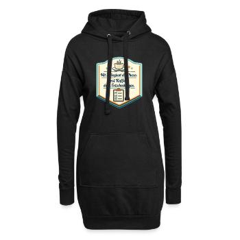 Kaffee zuerst, Entscheidungen danach - Hoodie-Kleid - Schwarz - Vorne