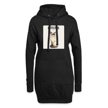 EXPECTED Sarcastic Cat Design - Hoodie-Kleid - Schwarz - Vorne