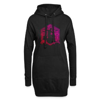 Geschenkidee für einen Schlagzeuger mit Schlagzeug - Hoodie-Kleid - Schwarz - Vorne