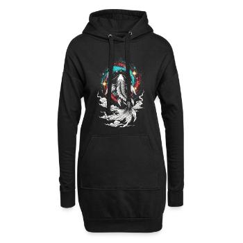 Koi ⭐ céleste - Sweat-shirt à capuche long Femme - noir - Devant