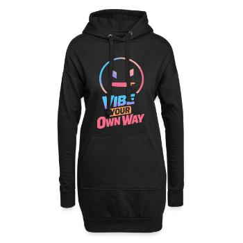 Vibe à ta façon - Sweat-shirt à capuche long Femme - noir - Devant