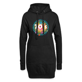 Elite 70s Nation Logo - Hoodie-Kleid - Schwarz - Vorne