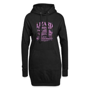 Bartagame Bartagamen Echsenflüsterer - Hoodie-Kleid - Schwarz - Vorne