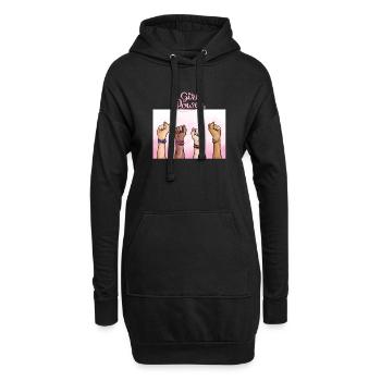 Girl Power - Hoodie-Kleid - Schwarz - Vorne