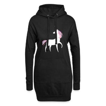 Unicorn Licorne Fantasy Contes fabuleux magie - Sweat-shirt à capuche long Femme - noir - Devant