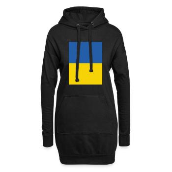 Solidarität mit der Ukraine - Hoodie-Kleid - Schwarz - Vorne
