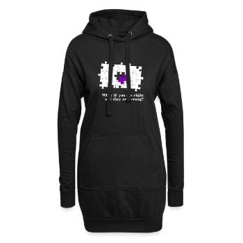 Puzzle - what if you are right and they are wrong? - Hoodie-Kleid - Schwarz - Vorne