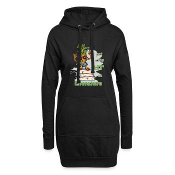 Drôles Dictons Littérature Livres Écriture Ananas - Sweat-shirt à capuche long Femme - noir - Devant