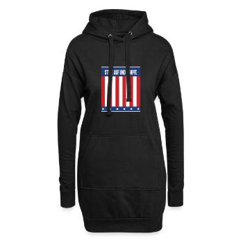 Levez-vous et combattez - Sweat-shirt à capuche long Femme - noir - Devant