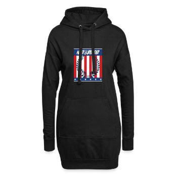 Never Surrender - Niemals aufgeben - Hoodie-Kleid - Schwarz - Vorne