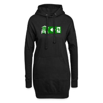 Dachzelt Exit - Hoodie-Kleid - Schwarz - Vorne