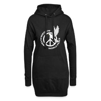 Paix dans le monde Journée mondiale de la paix Colombe de la paix - Sweat-shirt à capuche long Femme - noir - Devant