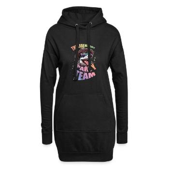Équipe de fête Requin Légendaire - Sweat-shirt à capuche long Femme - noir - Devant
