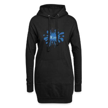 Design Work Eat Sleep - Sweat-shirt à capuche long Femme - noir - Devant