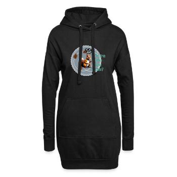Where are the nuts? - Hoodie-Kleid - Schwarz - Vorne