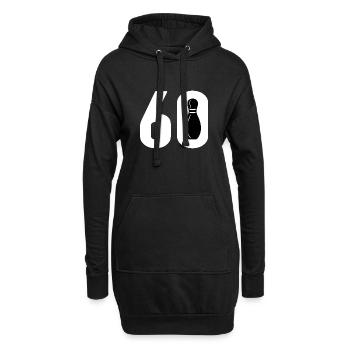 60 Bowling Bowler 60 - Sweat-shirt à capuche long Femme - noir - Devant
