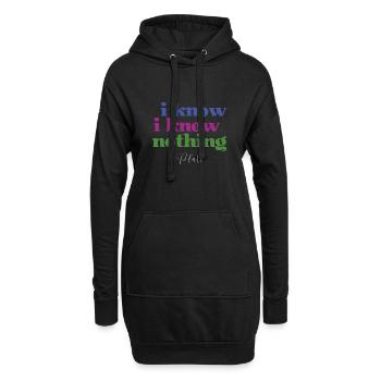 Philosophica Sprüche Motiv Platon -Lustiger Spruch - Hoodie-Kleid - Schwarz - Vorne