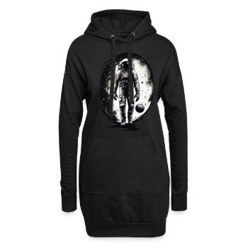 Joueur de basket-ball astronaute cool dans l’espace - Sweat-shirt à capuche long Femme - noir - Devant