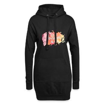 Axolotl Motivation Stay Positive Alotl - Hoodie-Kleid - Schwarz - Vorne