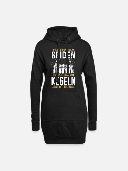 Kegel Einer von Uns ist Schlechter im Kegeln - Hoodie-Kleid - Schwarz