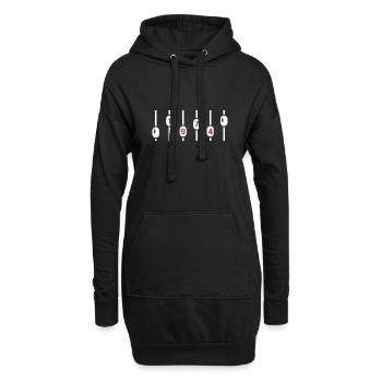 1974 geburtstag dj jubiläum sound engineer disco - Hoodie-Kleid - Schwarz - Vorne