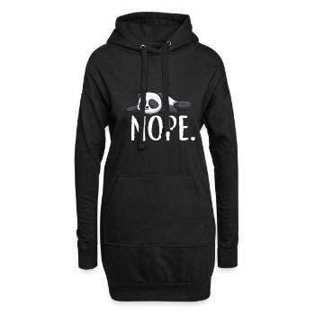 Nope Panda Pandabär Kawaii Bär Chill Schlafen - Hoodie-Kleid - Schwarz - Vorne