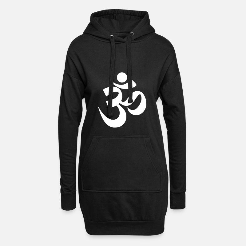 AUM - Hoodie-Kleid - Schwarz