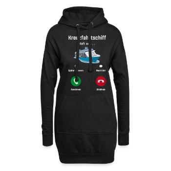 Kreuzfahrtschiff Ruft An - Kreuzfahrer Kreuzfahrt - Hoodie-Kleid - Schwarz - Vorne