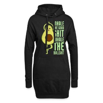 Atme die gute Scheiße ein, atme den Schwachsinn - Hoodie-Kleid - Schwarz - Vorne