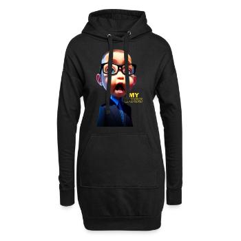 my boss with glasses He is a kind person - Hoodie Dress - black - Front